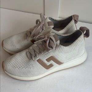 Rollie Bone and Blush Knit Sneaker